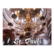 St Pauls cathedral interior London postcard