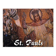 St Pauls cathedral interior London postcard
