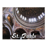 St Pauls cathedral interior London postcard