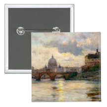 St Peter’s Rome From The Tiber Button