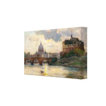 St Peter’s Rome From The Tiber Canvas Prints
