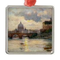 St Peter’s Rome From The Tiber Christmas Tree Ornaments