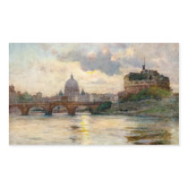 St Peter’s Rome From The Tiber Rectangle Sticker