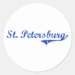 St. Petersburg City Classic Round Stickers