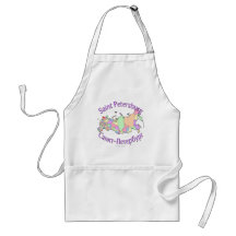 St. Petersburg City Russia Map Apron