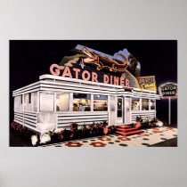 St. Petersburg, Florida Gator Diner Restaurant Poster
