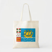 St. Pierre And Miquelon Flag Canvas Bag