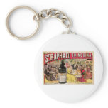 St. Raphael Quinquina Vintage Wine Ad Art keychains
