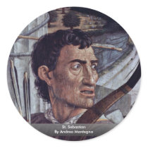 St. Sebastian  By Andrea Mantegna Round Sticker