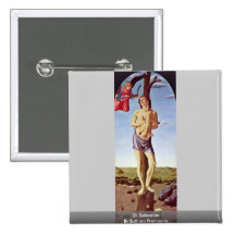St. Sebastian By Botticini Francesco Pinback Buttons