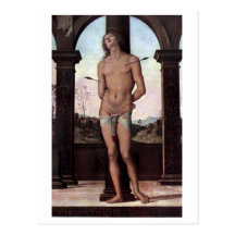 St Sebastien by Perugino Postcards