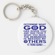St. Thomas Aquinas Quote Key Chains