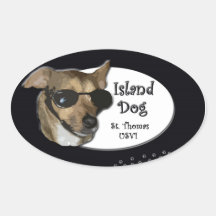 st thomas island dog sticker