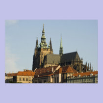 St. Vitus Cathedral and Prague Castle, one of posters