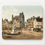 St. Vulfran and square of Admiral Courbet, Abbevil mousepads