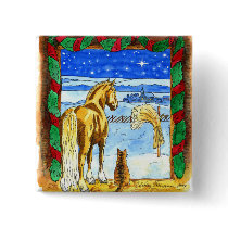 Stable Christmas Pin