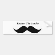 Stache bumper sticker