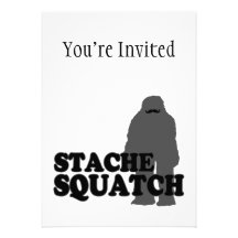 Stache Squatch Personalized Announcement