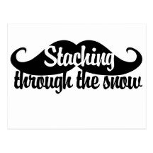 Staching through the Snow Postcard