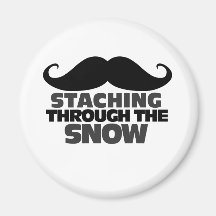 Staching through the Snow Refrigerator Magnet