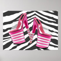 Stack 'em High Pink Platforms Poster