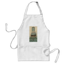 stack of books apron