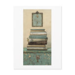 stack of books postcards