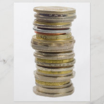 Stack of coins personalized flyer