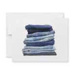 Stack of jeans invitations