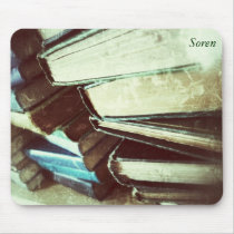 stack of old books mousepad mousepads