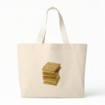 Stack of square crackers tote bag