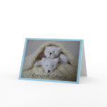 stacked boy twin bears congratulations cards