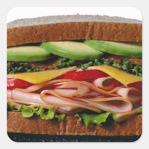 Stacked sandwich stickers