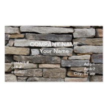 stacked stone wall business cards