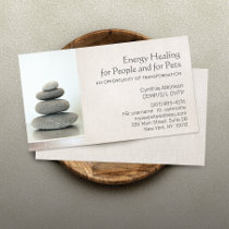 Stacked Zen Stones Business Card