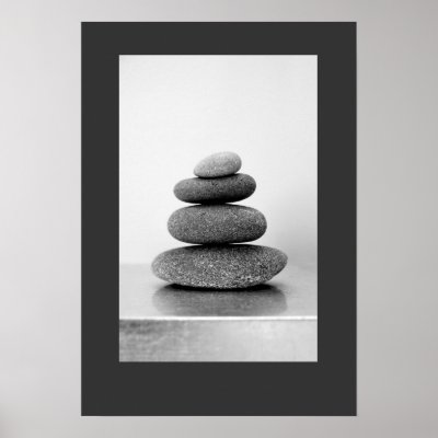 Stacked Zen Stones Poster