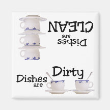 Stacks of Cups Dishwasher Magnet