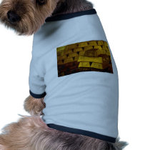 Stacks of gold bars dog t shirt