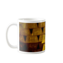 Stacks of gold bars mug