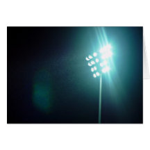 Stadium lights greeting card