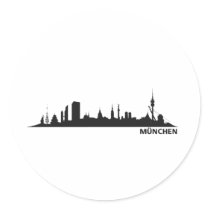 Stadt München - Skyline 1c Sticker