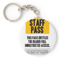 Staff Pass keychains
