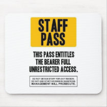 Staff Pass mousepads