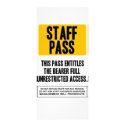 Staff Pass rack cards