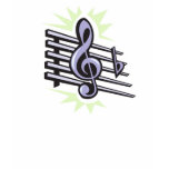 staff treble cleft music note design t-shirts