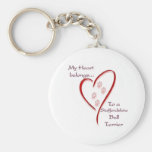 Staffordshire Bull Terrier Heart Belongs Key Chain