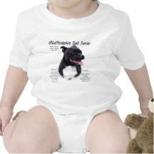 Staffordshire Bull Terrier History Design Baby Bodysuits