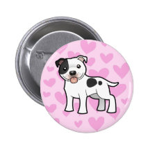 Staffordshire Bull Terrier Love Buttons