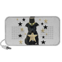 Staffordshire bull terrier puppy travelling speaker
