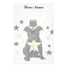 Staffordshire bull terrier puppy stationery